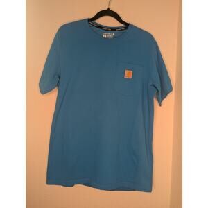 Carhartt Men's Relaxed Fit Blue Tee Casual Workwear M